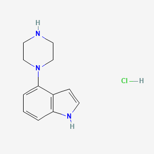 molecular formula C12H16ClN3 B13031926 1-(1H-indol-4-yl)piperazine hydrochloride 