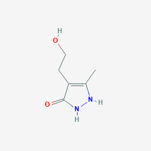molecular formula C6H10N2O2 B1303193 4-(2-Hydroxyethyl)-5-methyl-1,2-dihydro-3H-pyrazol-3-one CAS No. 65287-96-9