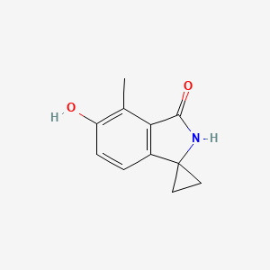 molecular formula C11H11NO2 B13031931 5'-Hydroxy-4'-methylspiro[cyclopropane-1,1'-isoindolin]-3'-one 