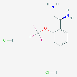 molecular formula C9H13Cl2F3N2O B13031986 (1S)-1-[2-(Trifluoromethoxy)phenyl]ethane-1,2-diamine 2hcl 