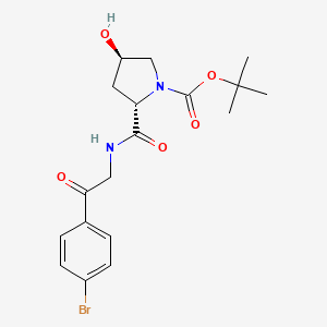 Tert-butyl (2S,4R)-2-((2-(4-bromophenyl)-2-oxoethyl)carbamoyl)-4-hydroxypyrrolidine-1-carboxylate