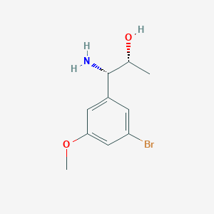 molecular formula C10H14BrNO2 B13031999 (1S,2R)-1-Amino-1-(3-bromo-5-methoxyphenyl)propan-2-OL 