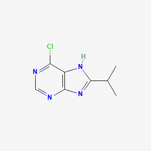 molecular formula C8H9ClN4 B13032006 6-Chloro-8-isopropyl-9H-purine CAS No. 92001-54-2