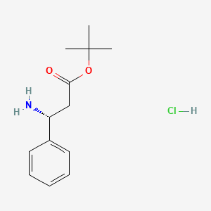 molecular formula C13H20ClNO2 B13032018 (R)-tert-Butyl3-amino-3-phenylpropanoatehydrochloride 