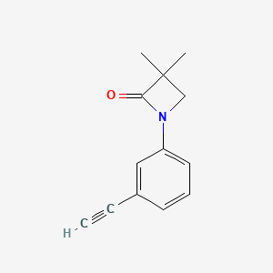 B1303202 1-(3-Ethynylphenyl)-3,3-dimethylazetidin-2-one CAS No. 886361-64-4