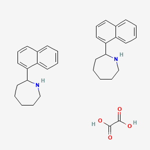 molecular formula C34H40N2O4 B13032052 2-naphthalen-1-ylazepane;oxalic acid 