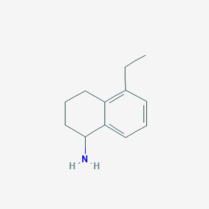 molecular formula C12H17N B13032065 5-Ethyl-1,2,3,4-tetrahydronaphthalen-1-amine 