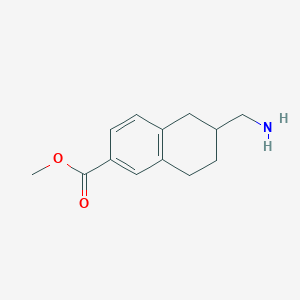 molecular formula C13H17NO2 B13032074 Methyl 6-(aminomethyl)-5,6,7,8-tetrahydronaphthalene-2-carboxylate 