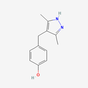 molecular formula C12H14N2O B1303208 4-[(3,5-二甲基-1H-吡唑-4-基)甲基]酚 CAS No. 75998-99-1