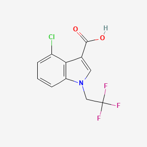 4-chloro-1-(2,2,2-trifluoroethyl)-1H-indole-3-carboxylic acid