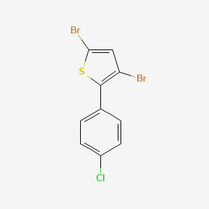 molecular formula C10H5Br2ClS B13032095 3,5-Dibromo-2-(4-chlorophenyl)thiophene CAS No. 2089649-20-5