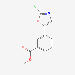 molecular formula C11H8ClNO3 B13032121 Methyl 3-(2-chlorooxazol-5-yl)benzoate 