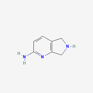 molecular formula C7H9N3 B13032154 5H,6H,7H-pyrrolo[3,4-b]pyridin-2-amine CAS No. 1375302-66-1