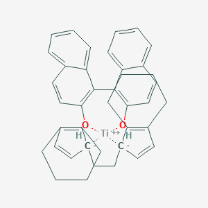 B130322 1-(2-Hydroxynaphthalen-1-yl)naphthalen-2-ol;1-[2-(4,5,6,7-tetrahydroinden-1-id-1-yl)ethyl]-4,5,6,7-tetrahydroinden-1-ide;titanium(2+) CAS No. 143063-72-3