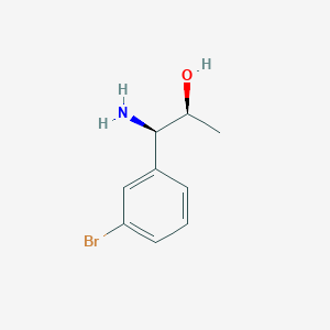 molecular formula C9H12BrNO B13032238 (1R,2S)-1-Amino-1-(3-bromophenyl)propan-2-OL 