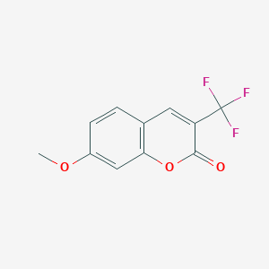 molecular formula C11H7F3O3 B13032272 7-Methoxy-3-(trifluoromethyl)-2H-chromen-2-one 