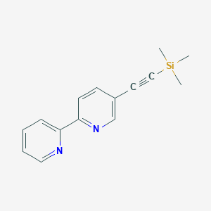 molecular formula C15H16N2Si B13032279 5-((Trimethylsilyl)ethynyl)-2,2'-bipyridine 