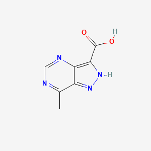 molecular formula C7H6N4O2 B13032308 7-Methyl-1H-pyrazolo[4,3-d]pyrimidine-3-carboxylic acid 