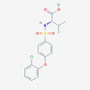 (2S)-2-[[4-(2-chlorophenoxy)phenyl]sulfonylamino]-3-methylbutanoic acid