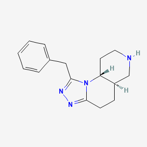 (5AR,9AR)-1-Benzyl-4,5,5A,6,7,8,9,9A-octahydro-[1,2,4]triazolo[4,3-A][1,6]naphthyridine