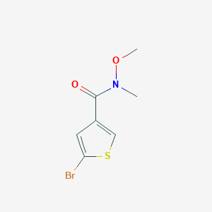 molecular formula C7H8BrNO2S B13032342 2-Bromo-N-methoxy-N-methylthiophene-4-carboxamide 