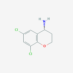 molecular formula C9H9Cl2NO B13032398 (R)-6,8-Dichlorochroman-4-amine 