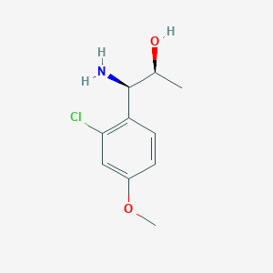 molecular formula C10H14ClNO2 B13032401 (1R,2S)-1-Amino-1-(2-chloro-4-methoxyphenyl)propan-2-OL 