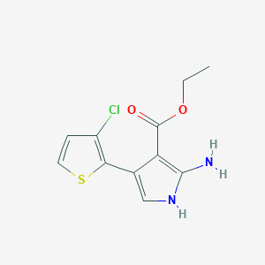 molecular formula C11H11ClN2O2S B1303241 2-氨基-4-(3-氯-2-噻吩基)-1H-吡咯-3-羧酸乙酯 CAS No. 338982-14-2