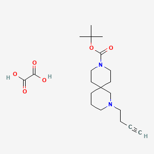 Tert-butyl 2-but-3-ynyl-2,9-diazaspiro[5.5]undecane-9-carboxylate;oxalic acid