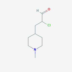 2-Chloro-3-(1-methylpiperidin-4-yl)propanal