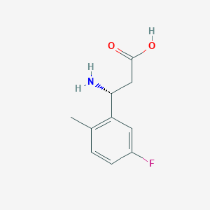 molecular formula C10H12FNO2 B13032430 (R)-3-Amino-3-(5-fluoro-2-methylphenyl)propanoicacidhcl 