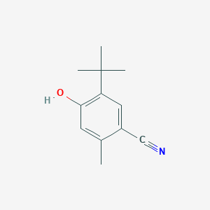 molecular formula C12H15NO B13032433 5-(Tert-butyl)-4-hydroxy-2-methylbenzonitrile 