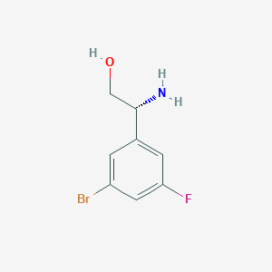 molecular formula C8H9BrFNO B13032459 (R)-2-Amino-2-(3-bromo-5-fluorophenyl)ethan-1-OL 