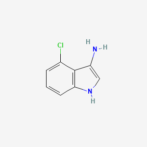 molecular formula C8H7ClN2 B13032476 4-Chloro-1H-indol-3-amine 