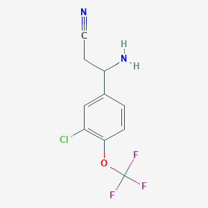 3-Amino-3-[3-chloro-4-(trifluoromethoxy)phenyl]propanenitrile