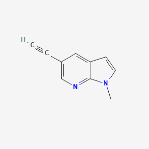 molecular formula C10H8N2 B13032535 5-ethynyl-1-methyl-1H-pyrrolo[2,3-b]pyridine 