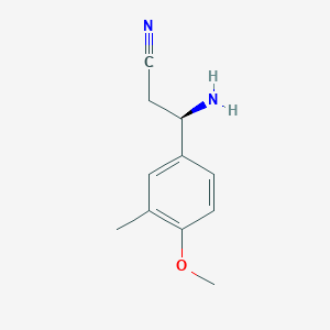 (3R)-3-amino-3-(4-methoxy-3-methylphenyl)propanenitrile