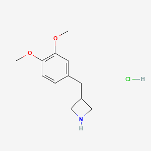 molecular formula C12H18ClNO2 B13032572 3-(3,4-Dimethoxybenzyl)azetidine hydrochloride 