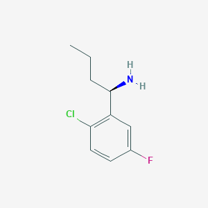 molecular formula C10H13ClFN B13032573 (R)-1-(2-Chloro-5-fluorophenyl)butan-1-amine 