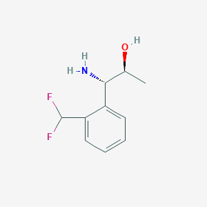 molecular formula C10H13F2NO B13032574 (1S,2S)-1-Amino-1-[2-(difluoromethyl)phenyl]propan-2-OL 