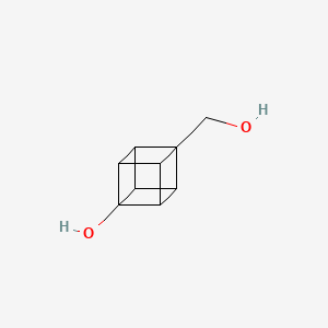 molecular formula C9H10O2 B13032591 4-Hydroxymethyl-cuban-1-ol 