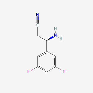 (3R)-3-amino-3-(3,5-difluorophenyl)propanenitrile