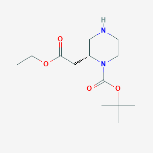 tert-butyl (2R)-2-(2-ethoxy-2-oxoethyl)piperazine-1-carboxylate