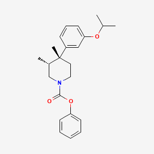 molecular formula C23H29NO3 B13032657 phenyl (3R,4R)-3,4-dimethyl-4-(3-propan-2-yloxyphenyl)piperidine-1-carboxylate 