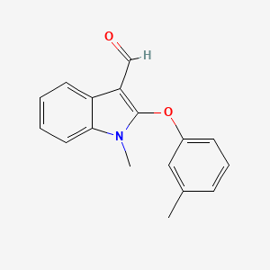 B1303266 1-methyl-2-(3-methylphenoxy)-1H-indole-3-carbaldehyde CAS No. 338416-84-5