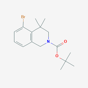 molecular formula C16H22BrNO2 B13032660 tert-Butyl 5-bromo-4,4-dimethyl-3,4-dihydroisoquinoline-2(1H)-carboxylate 