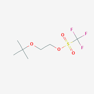 molecular formula C7H13F3O4S B13032685 2-(Tert-butoxy)ethyl trifluoromethanesulfonate 