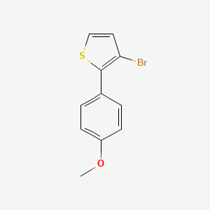 molecular formula C11H9BrOS B13032693 3-Bromo-2-(4-methoxyphenyl)thiophene 