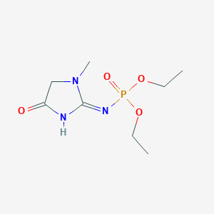 molecular formula C8H16N3O4P B13032730 (Z)-Diethyl1-methyl-4-oxoimidazolidin-2-ylidenephosphoramidate 