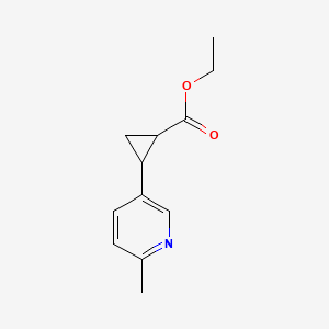 (1RS,2RS)-2-(6-Methylpyridin-3-yl)-cyclopropanecarboxylic acid ethyl ester